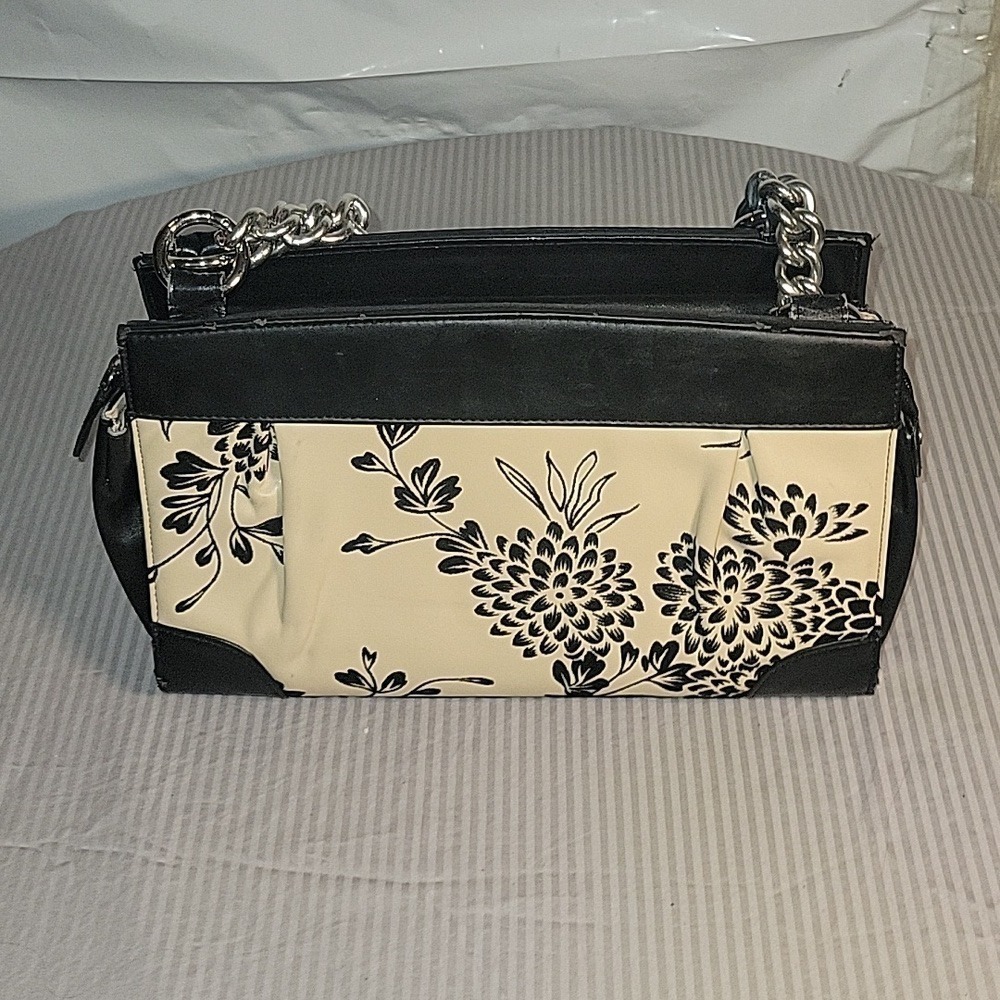 MICHE Floral Satchel Chain Accent Shoulder Bag Purse Designer Floral palm tree - Picture 5 of 10